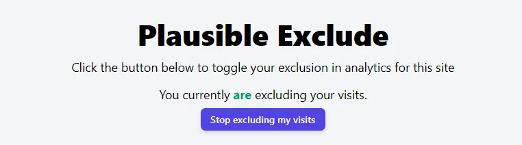 Laravel Plausible Exclude